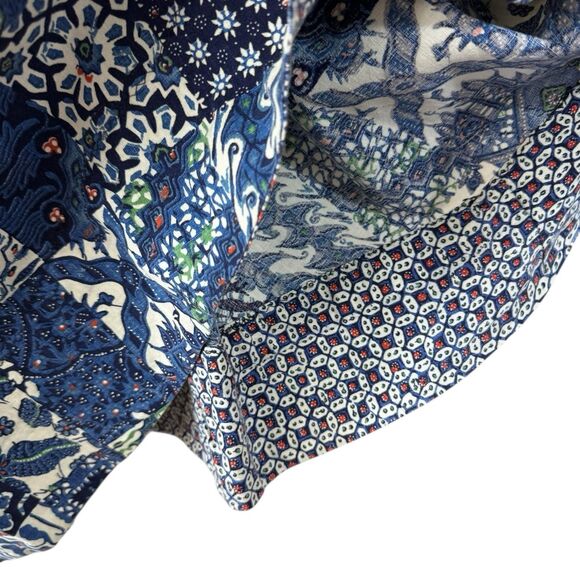 Vintage Sears X-Small Mini Dress Patchwork Sleeveless Tie Neck Womens - Picture 14 of 16